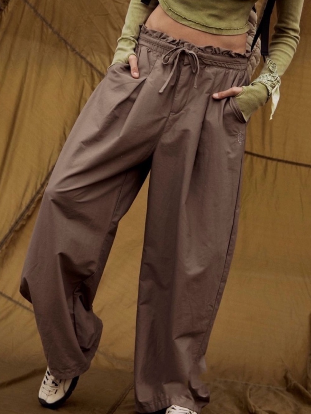 NWT Free People Movement Straight Up Pants in Hickory Size S